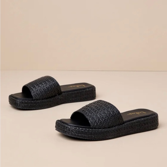 Lulus Women's Black Platform Sandals - Picture 1 of 6